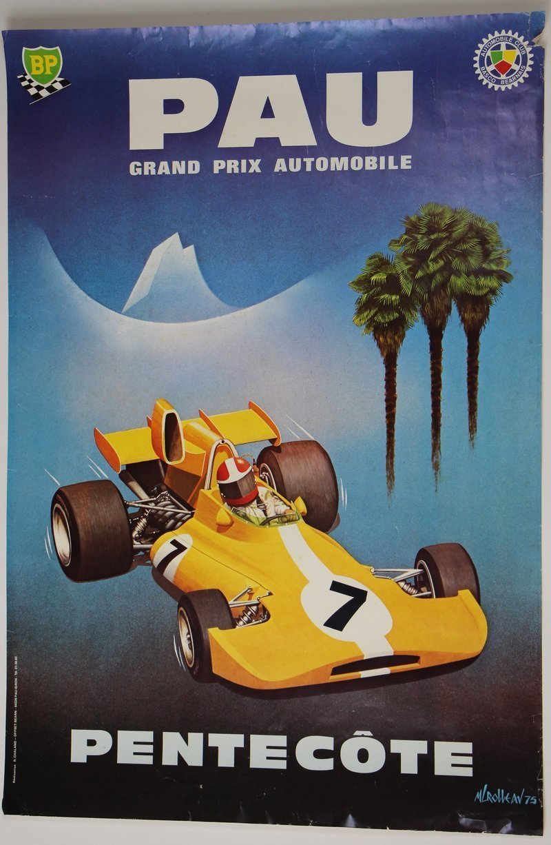 Affiche Grand Prix Automobile De Pau - Neuve - Poster Multicolore Papier