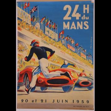 Affiche originale 24 heures du Mans 1967