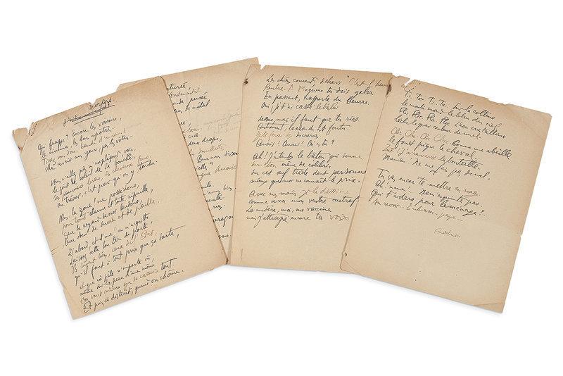 AUDIBERTI Jacques (18991965) (Lot n°52) ONLINE ONLY MANUSCRITS