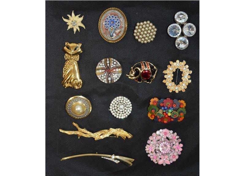 LOT 2 BROCHES CLIPS DOREES VINTAGE - REF10928JB