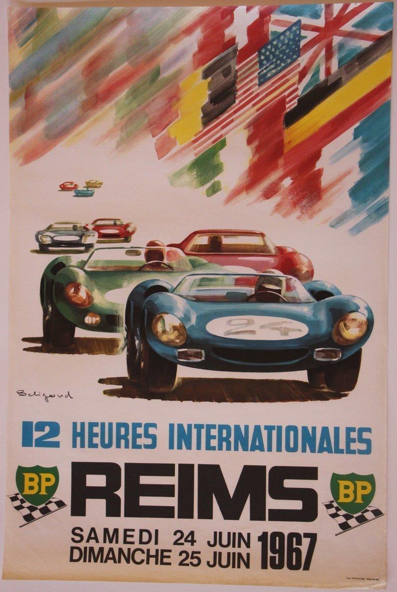 12 Heures de Reims 1967 (Lot n°43) AFFICHES & AUTOMOBILIA Ventes